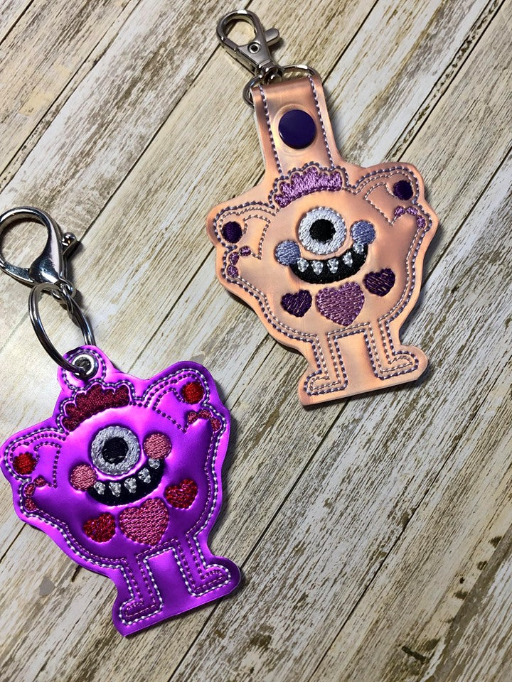 Love Monster Number 2 Fobs -  DIGITAL Embroidery DESIGN