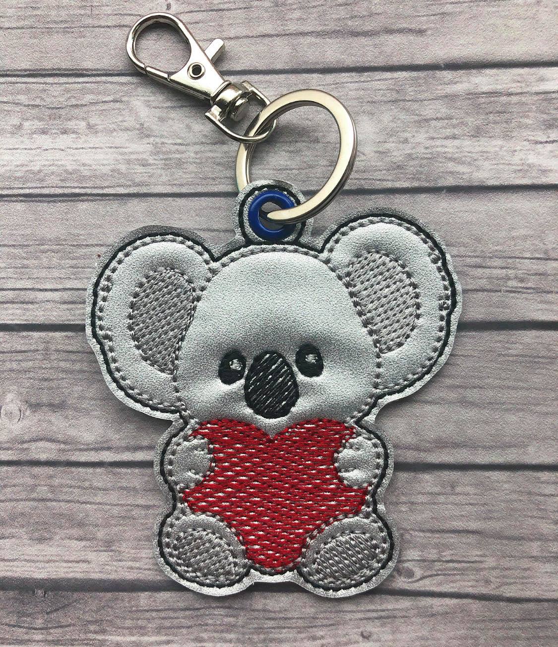 Koala Heart Fobs -  DIGITAL Embroidery DESIGN