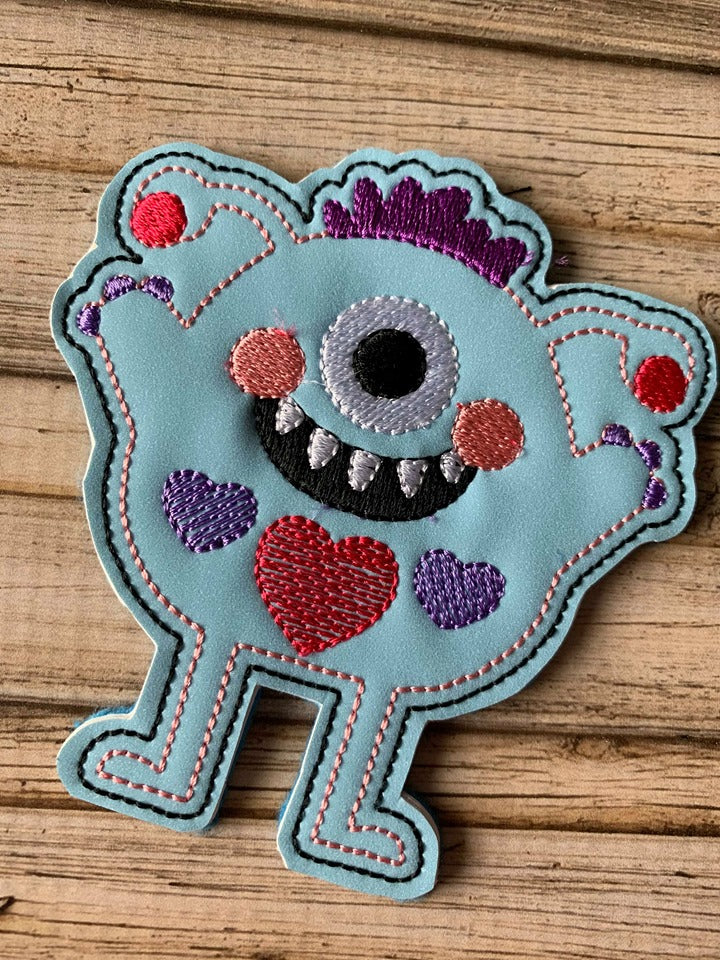 Love Monster Number 2 Felties - 3 sizes - Digital Embroidery Design