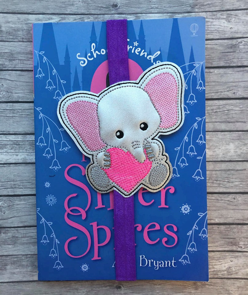 Valentine Elephant Book Band - Digital Embroidery Design