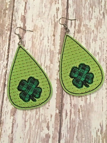 Lucky Leslie Earrings - 3 sizes - Digital Embroidery Design