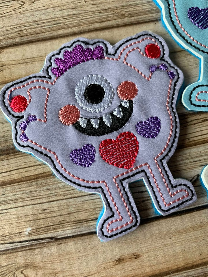 Love Monster Number 2 Felties - 3 sizes - Digital Embroidery Design