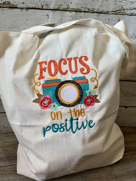 Focus on the positive - 3 Sizes - Digital Embroidery Design