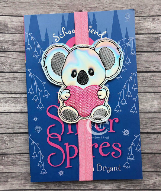 Koala Heart Book Band - Digital Embroidery Design