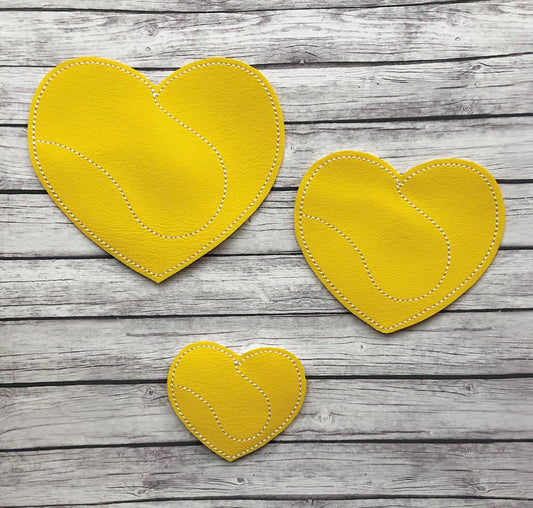 Tennis Heart Felties - 3 sizes - Digital Embroidery Design