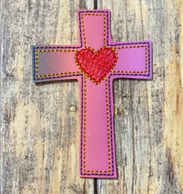 Sketch Cross Heart Felties - 5 sizes - Digital Embroidery Design