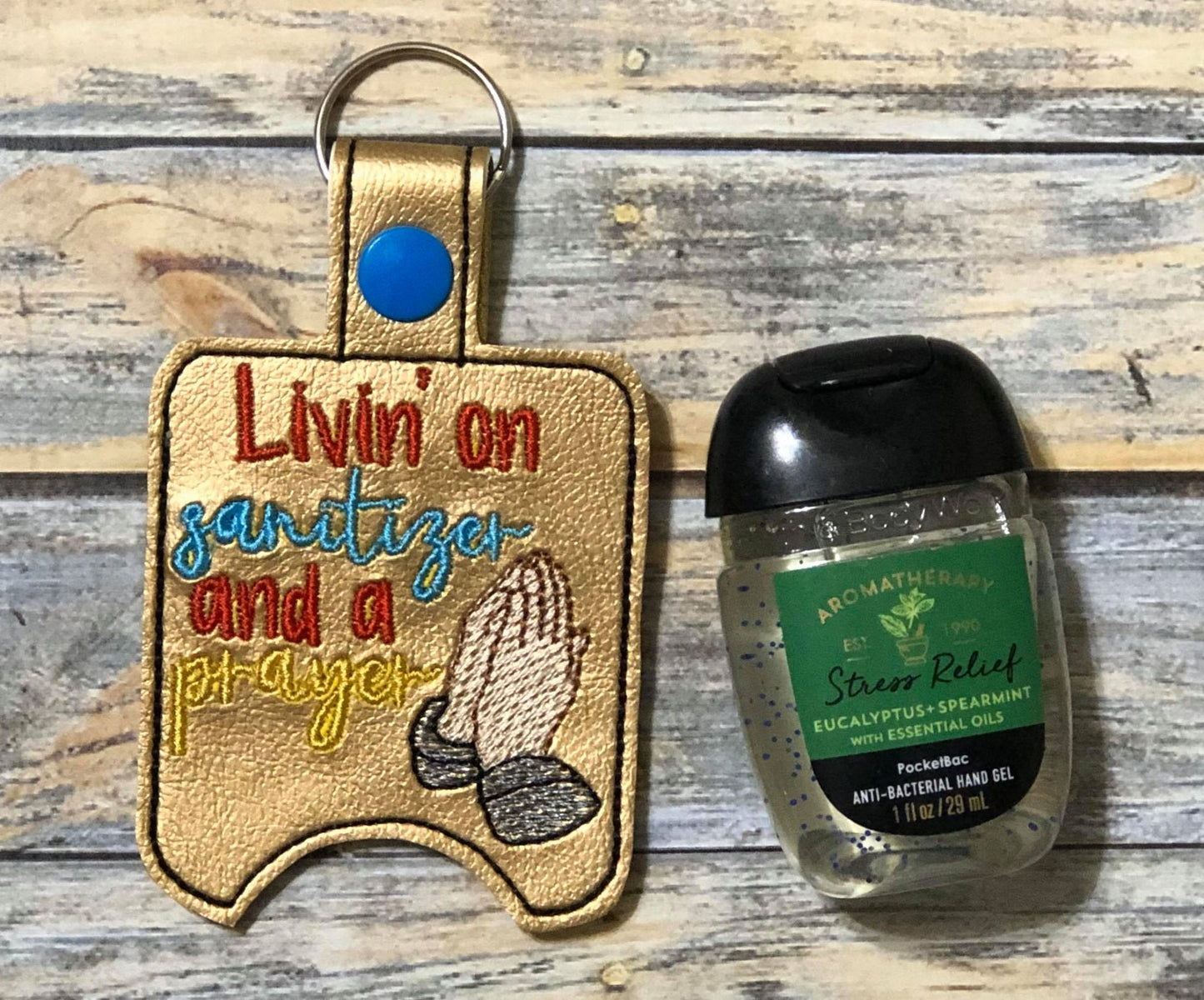 Living on a Prayer Sanitizer Holders - DIGITAL Embroidery DESIGN