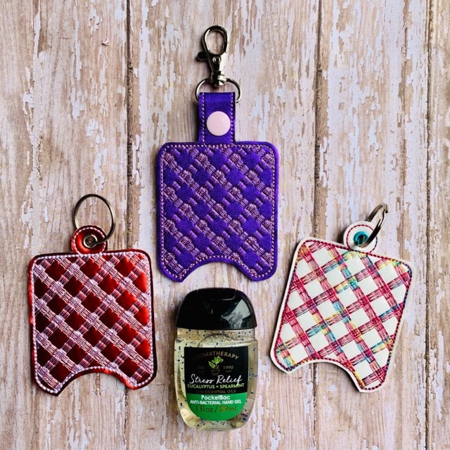 Plaid Sanitizer Holders - DIGITAL Embroidery DESIGN