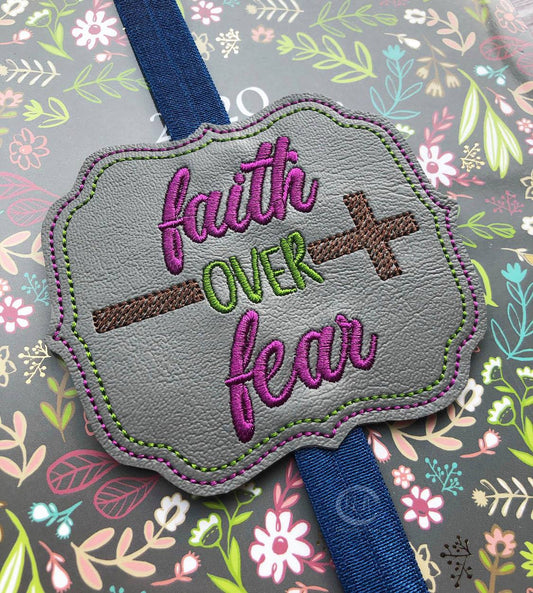 Faith Over Fear - Book Band - Digital Embroidery Design
