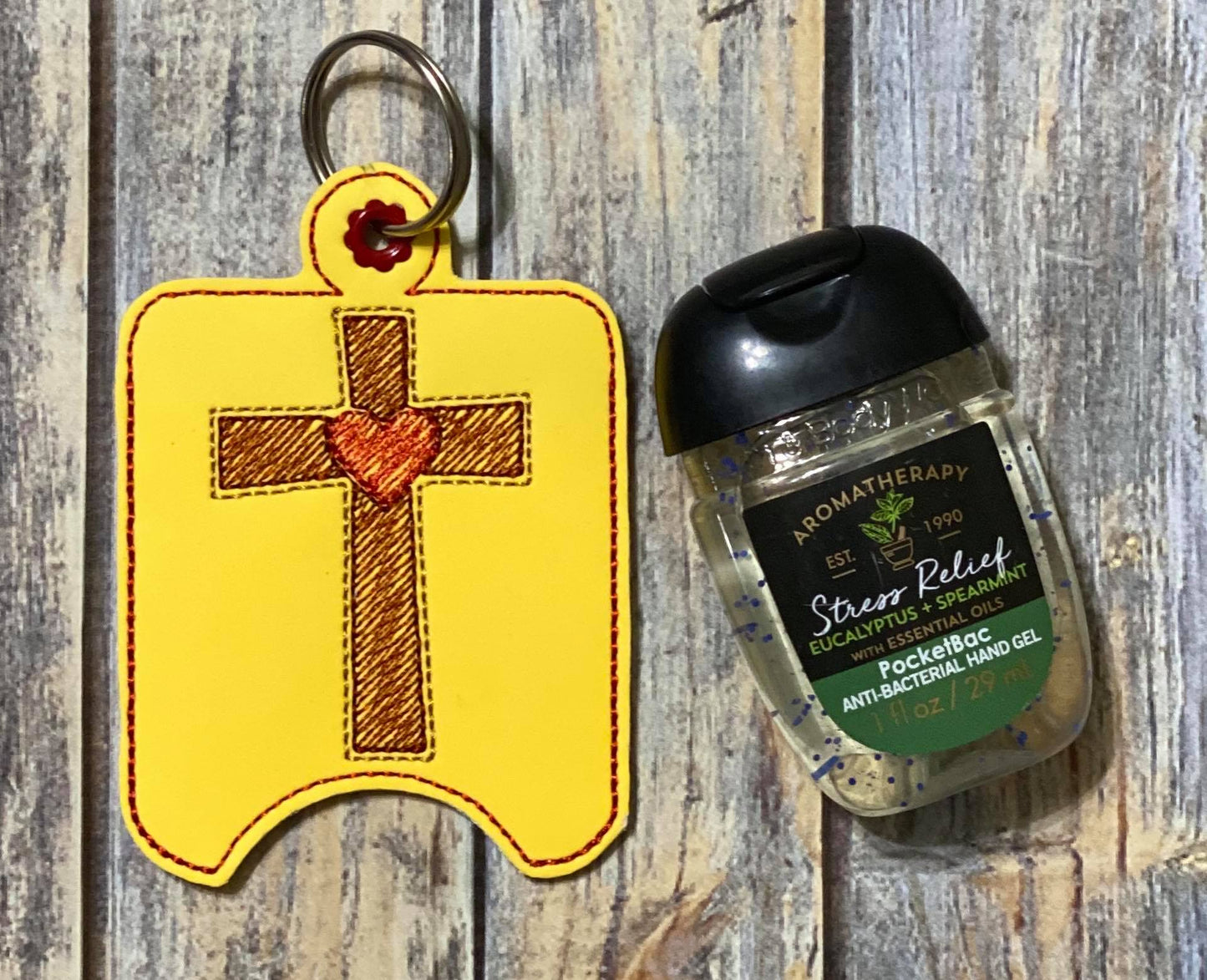 Sketch Heart Cross Sanitizer Holders- DIGITAL Embroidery DESIGN
