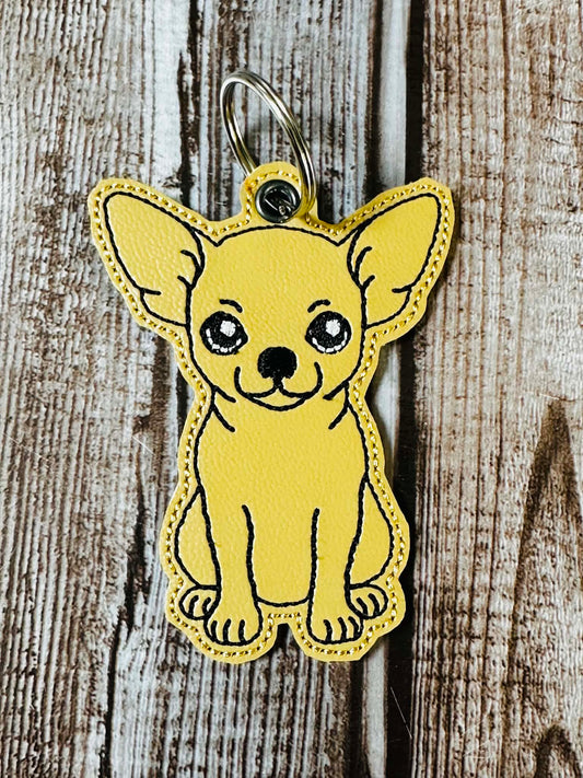 Chihuahua – Dog – Eyelet Fob – DIGITAL Embroidery DESIGN