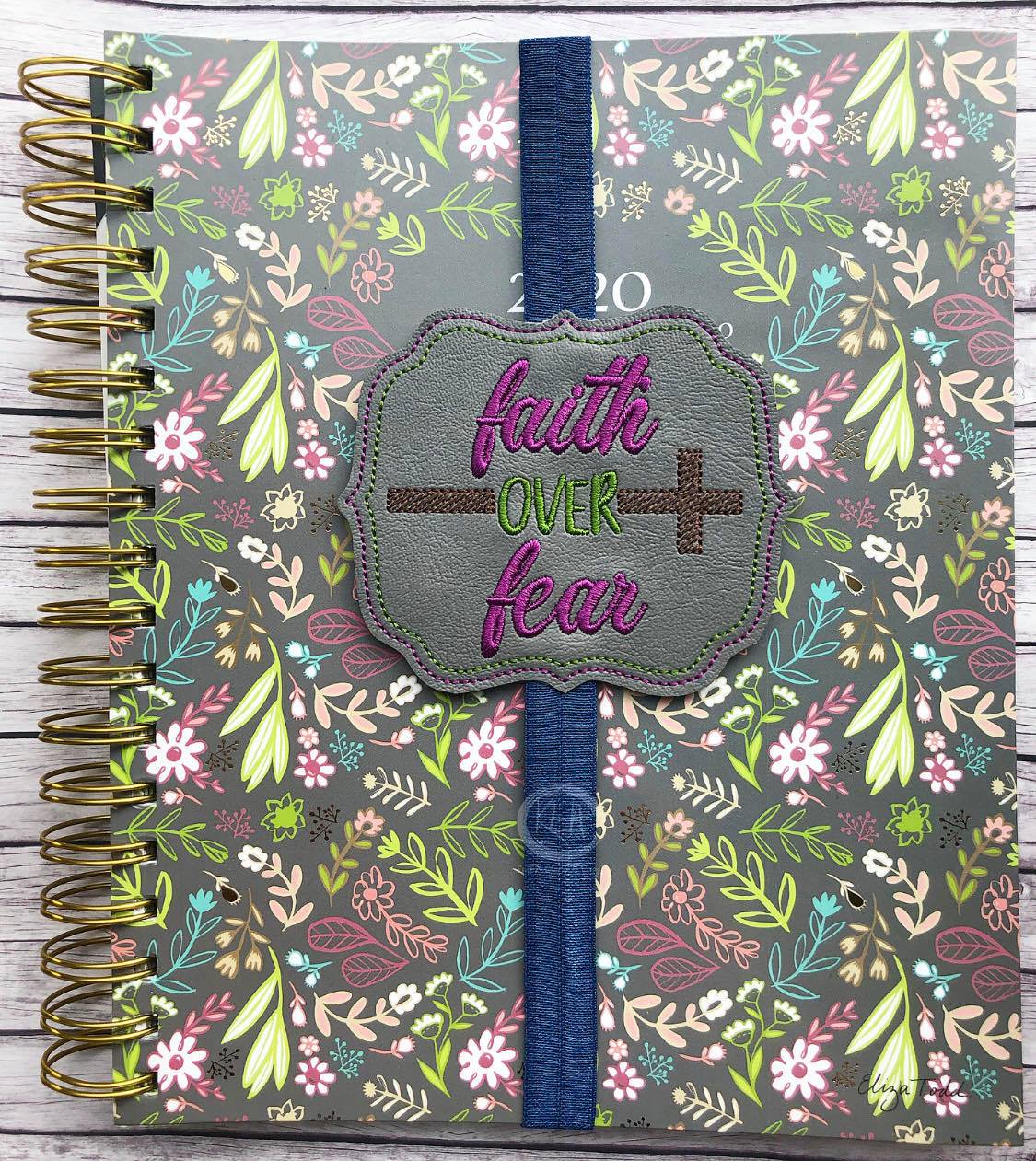 Faith Over Fear - Book Band - Digital Embroidery Design