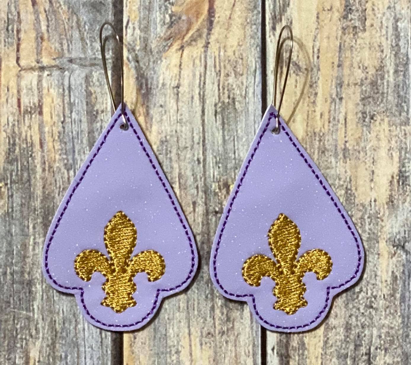 Fleur De Lis Earrings - 3 sizes - 4x4 and 5x7 Grouped- Digital Embroidery Design
