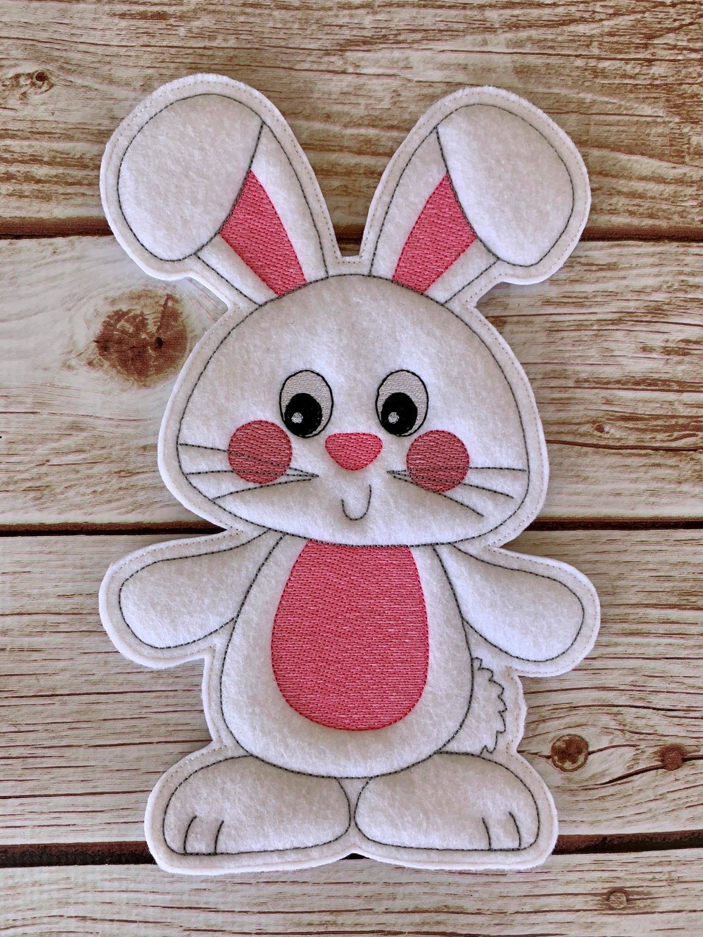 Happy Bunny Felties - 5 sizes - Digital Embroidery Design