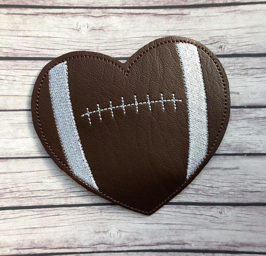 Football Heart Felties - 3 sizes - Digital Embroidery Design