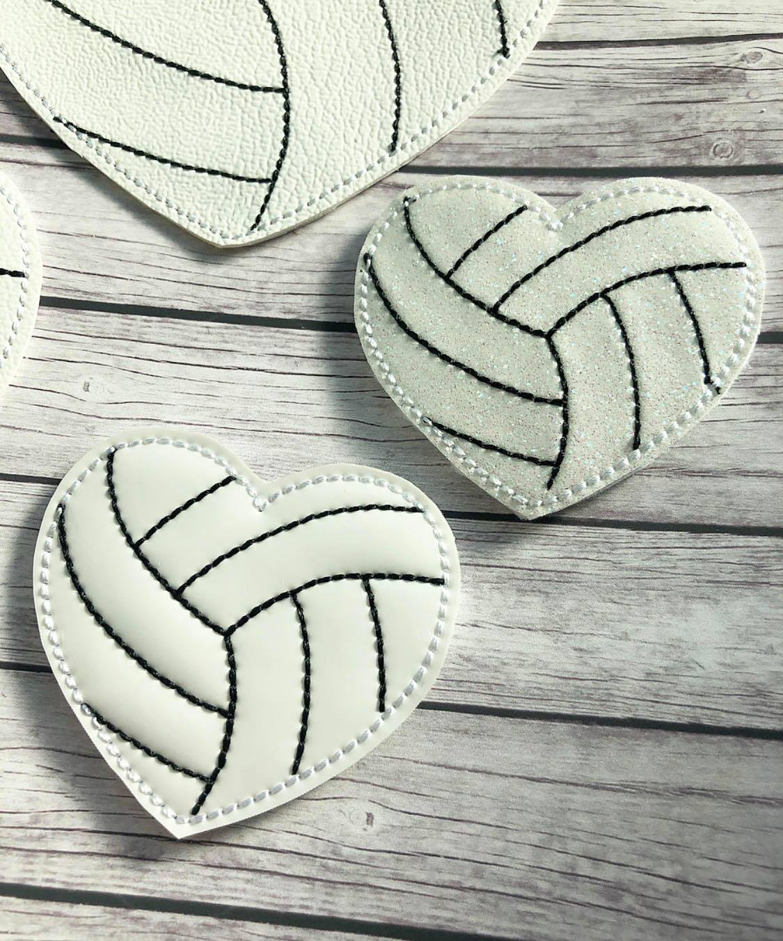 Sport Heart Feltie Set of 6 - Digital Embroidery Design