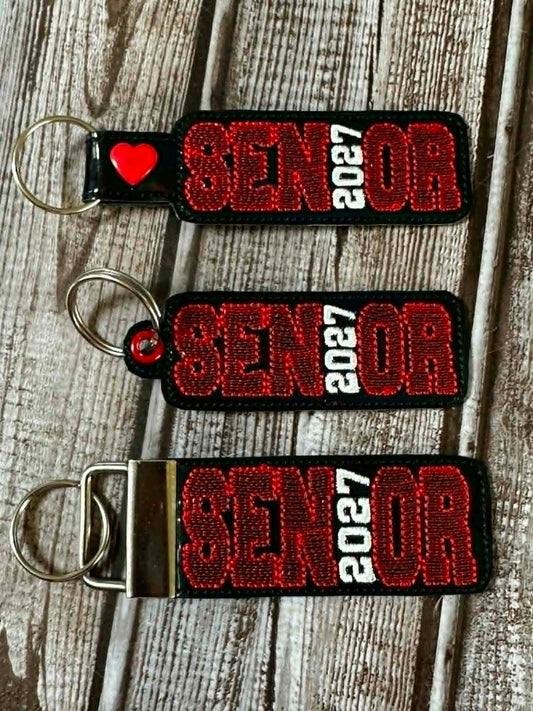 Senior 2027 Key Fobs - 3 Styles INCLUDED - Digital Embroidery Design