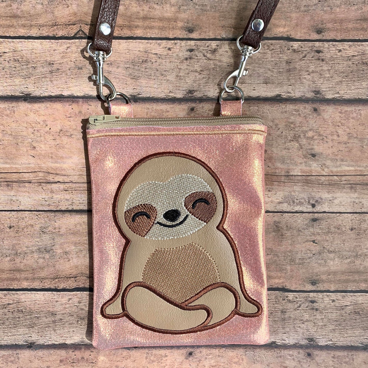 Sloth Zipper Bag - 3 sizes - Digital Embroidery Design