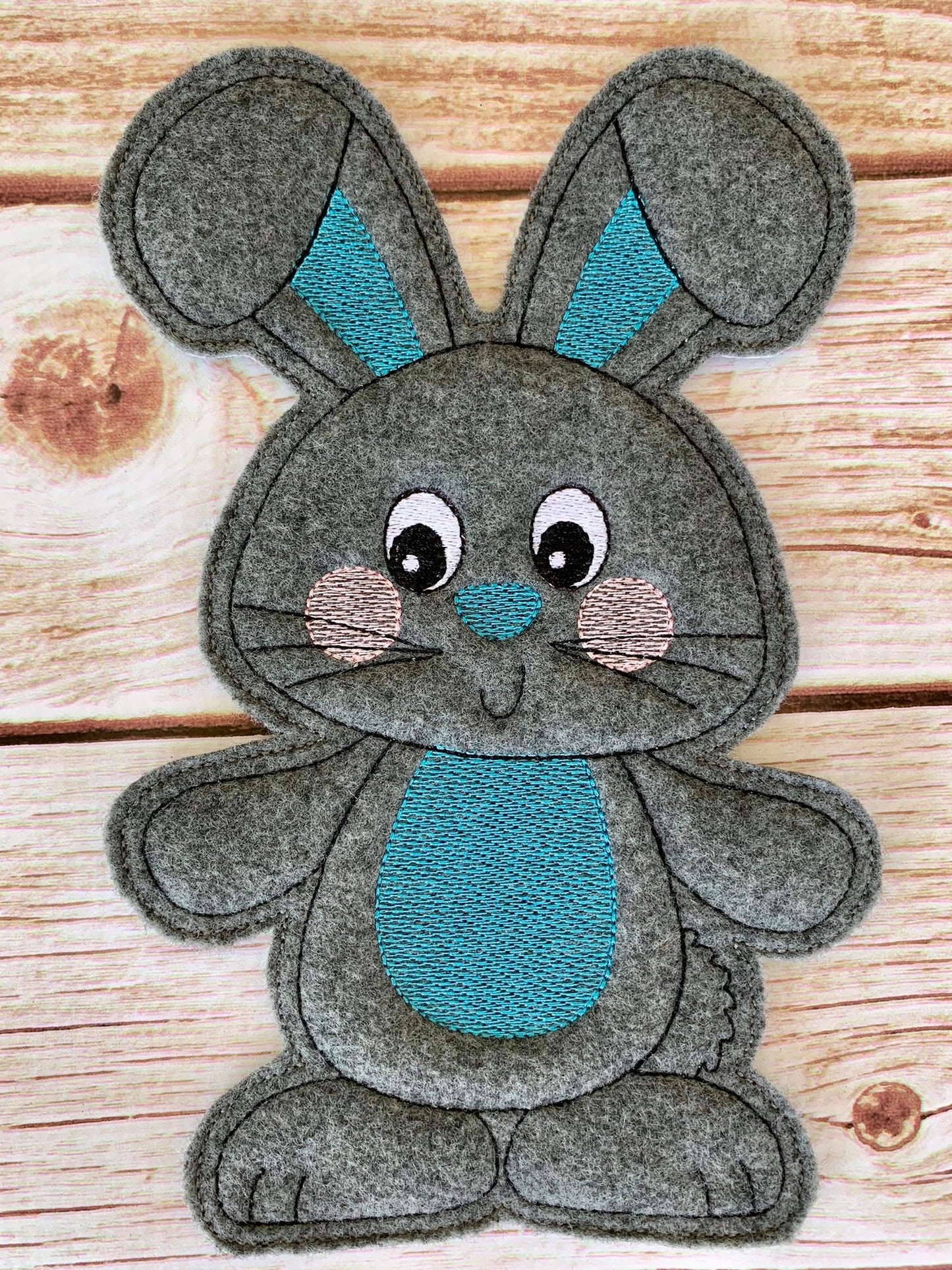 Happy Bunny Felties - 5 sizes - Digital Embroidery Design