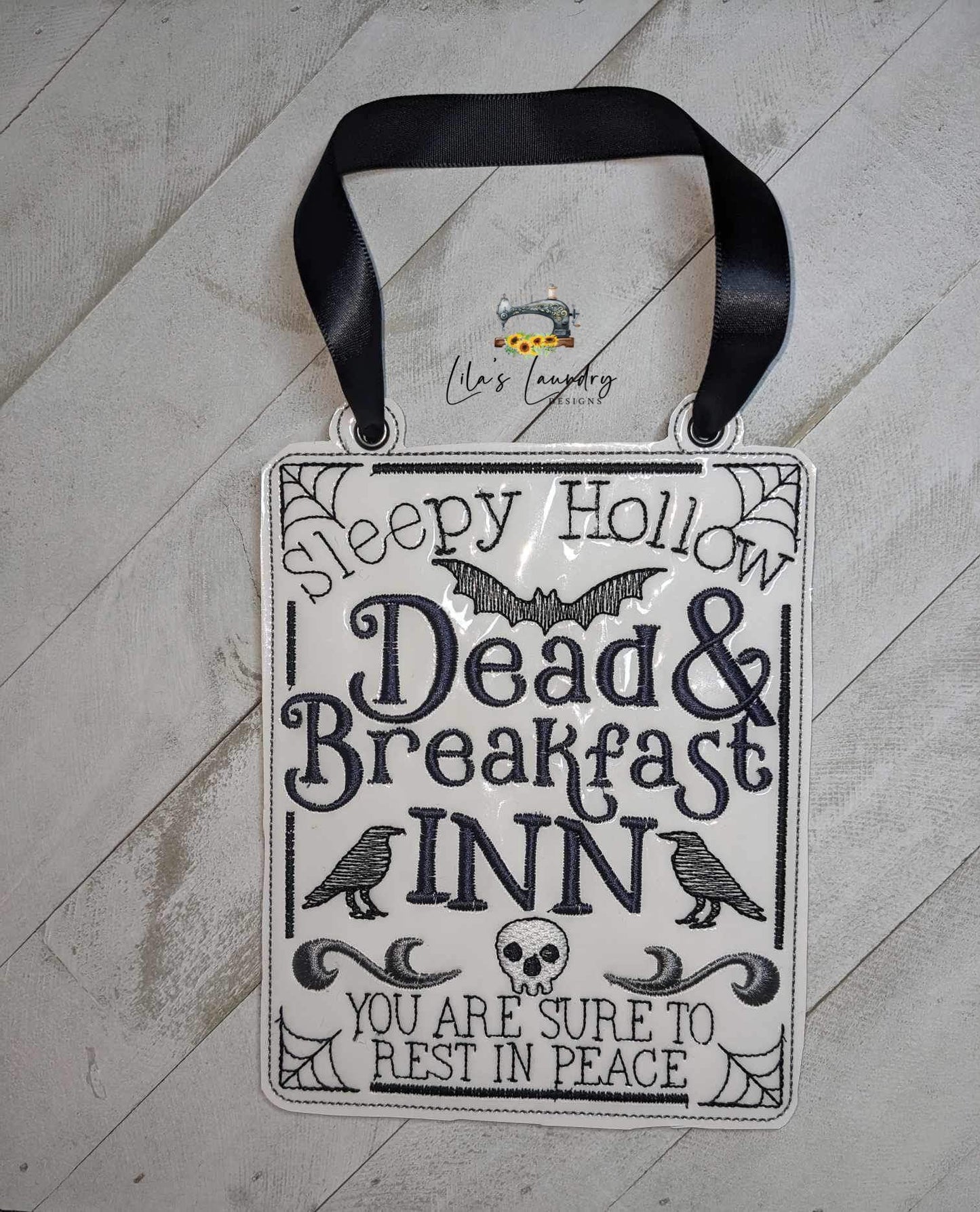 Dead & Breakfast Door Sign - 3 sizes - Digital Embroidery Design