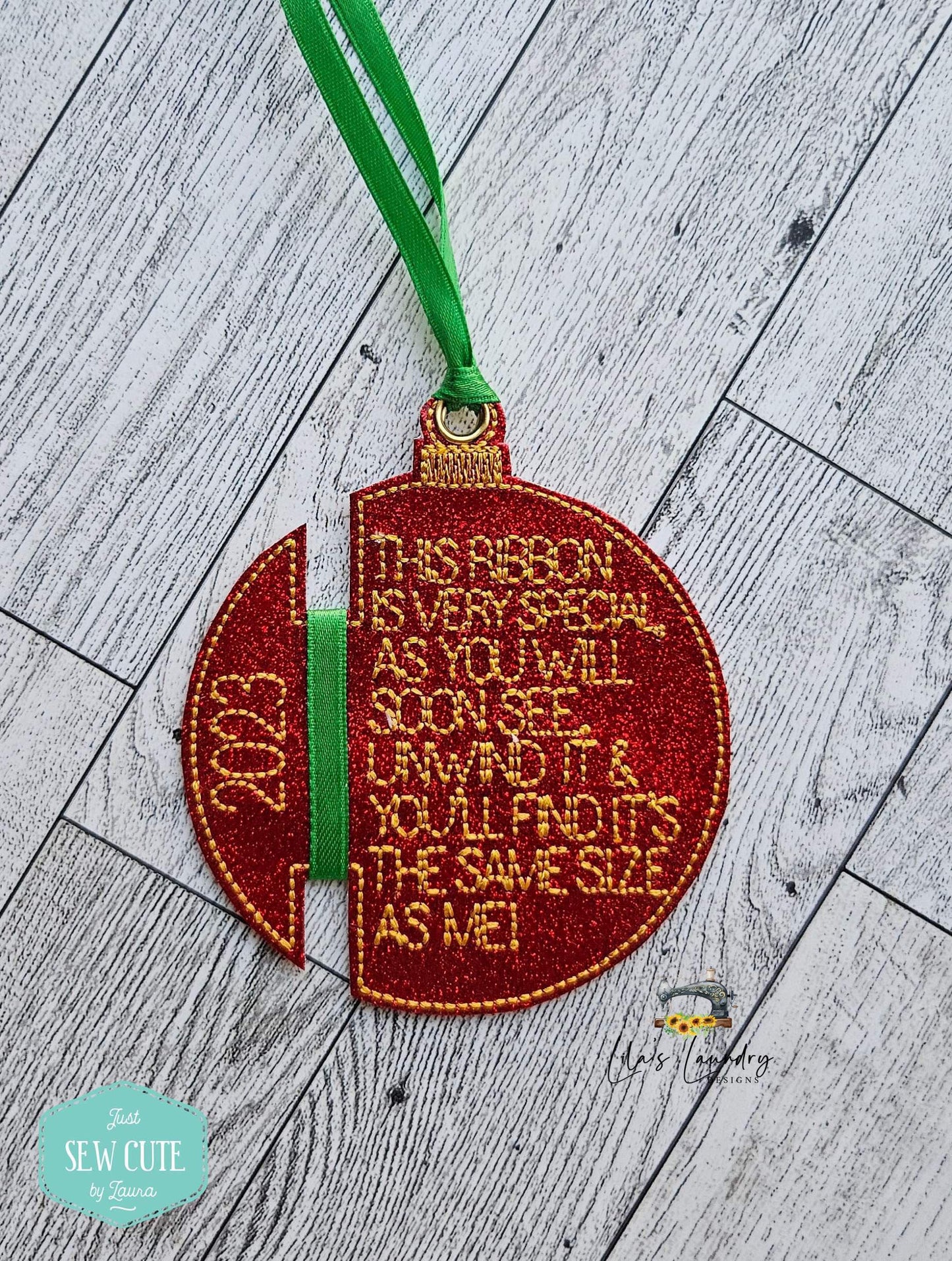 Measure Me 2023 Ornament - Digital File - Embroidery Design