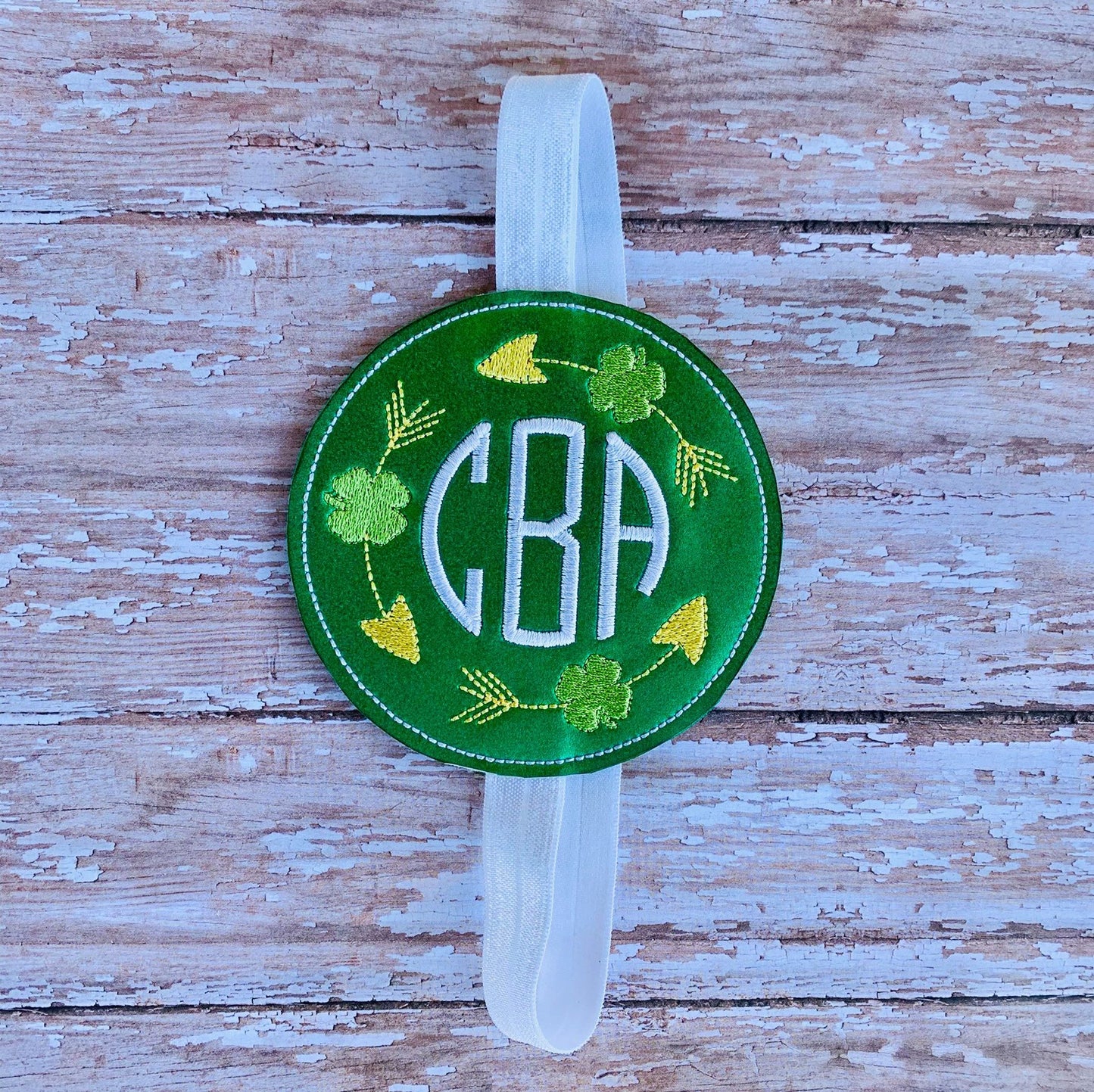 Four leaf clover frame Book Band - Digital Embroidery Design