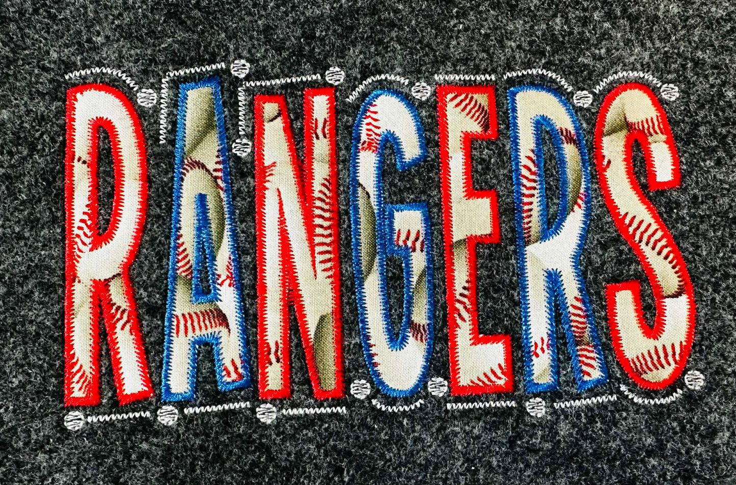 Rangers Doodle Font Applique – 4 x 4, 5 x 7, 6 x 10 and 8 x 12 – DIGITAL Embroidery Design