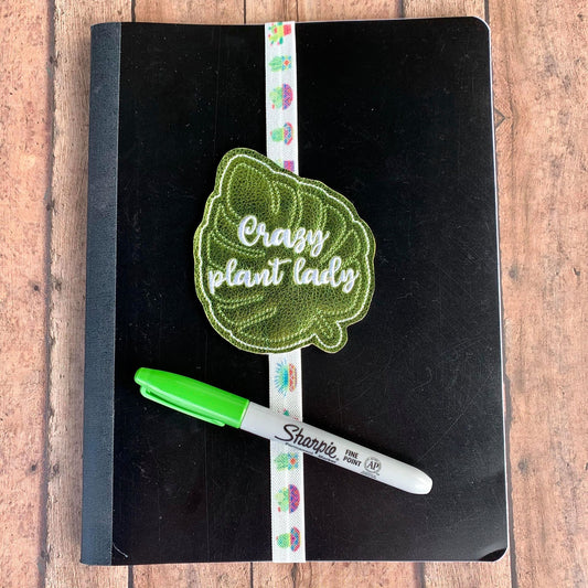 Crazy Plant Lady - Book Band - Digital Embroidery Design