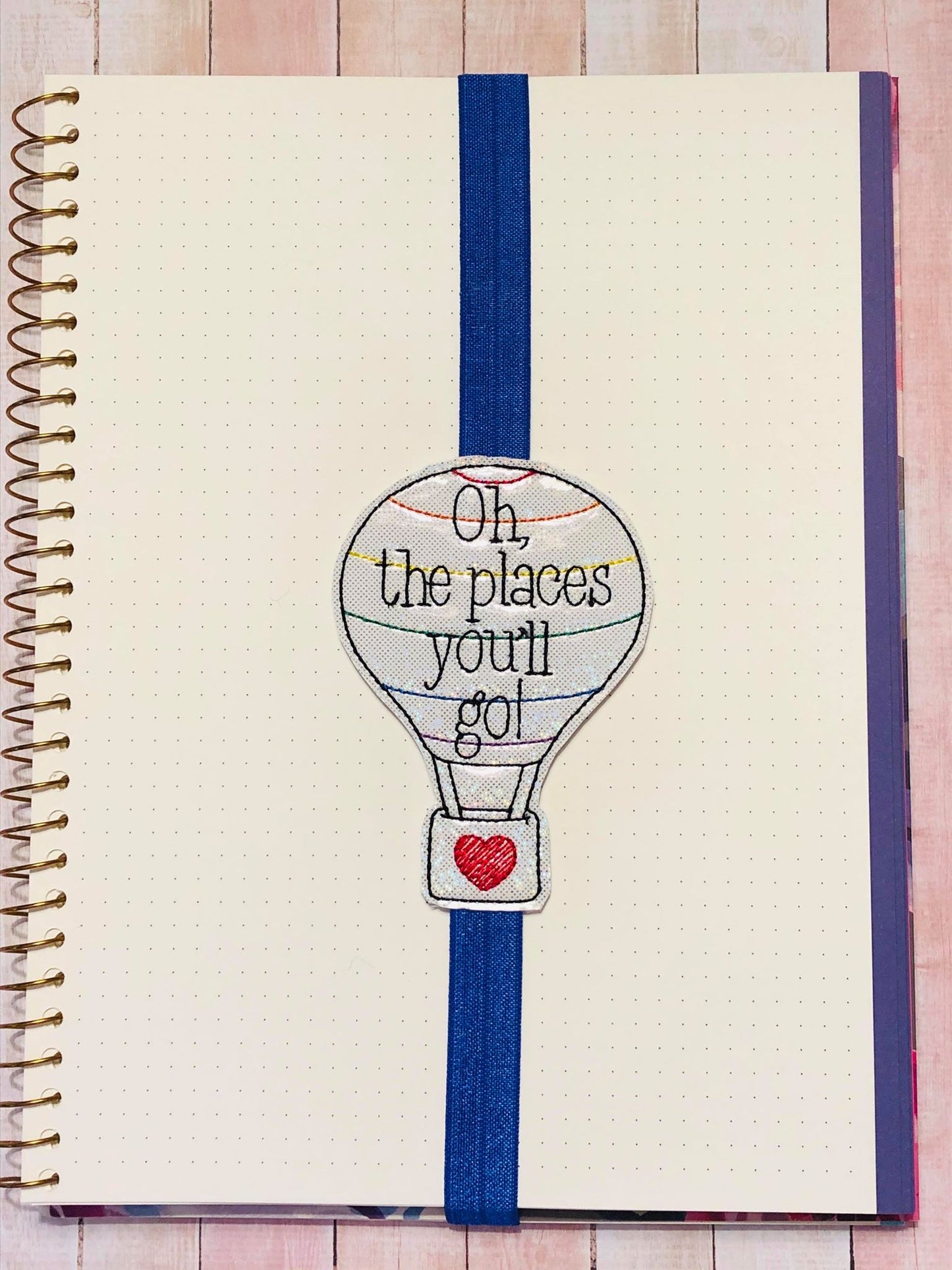 Oh the places Book Band - Digital Embroidery Design