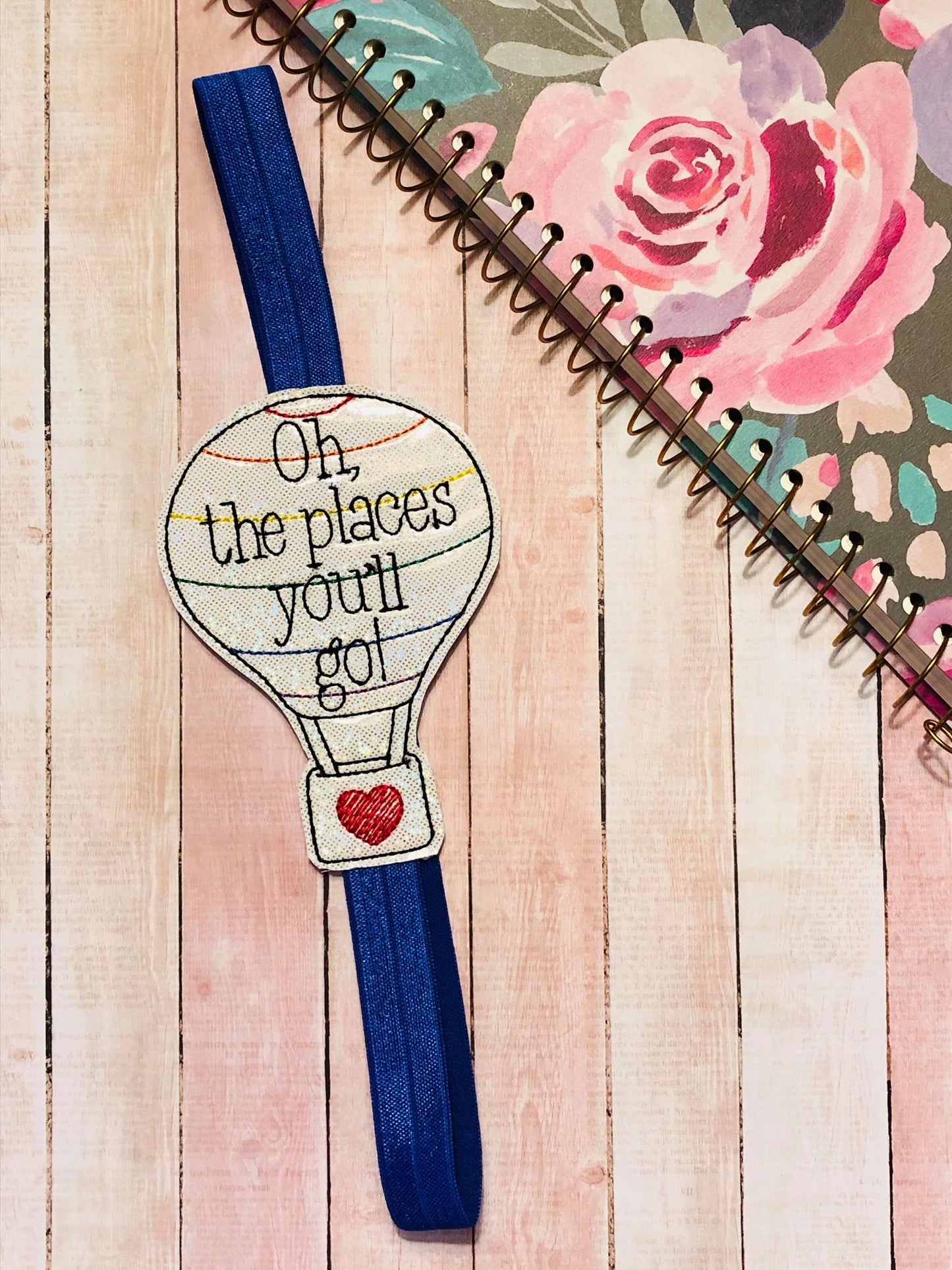 Oh the places Book Band - Digital Embroidery Design