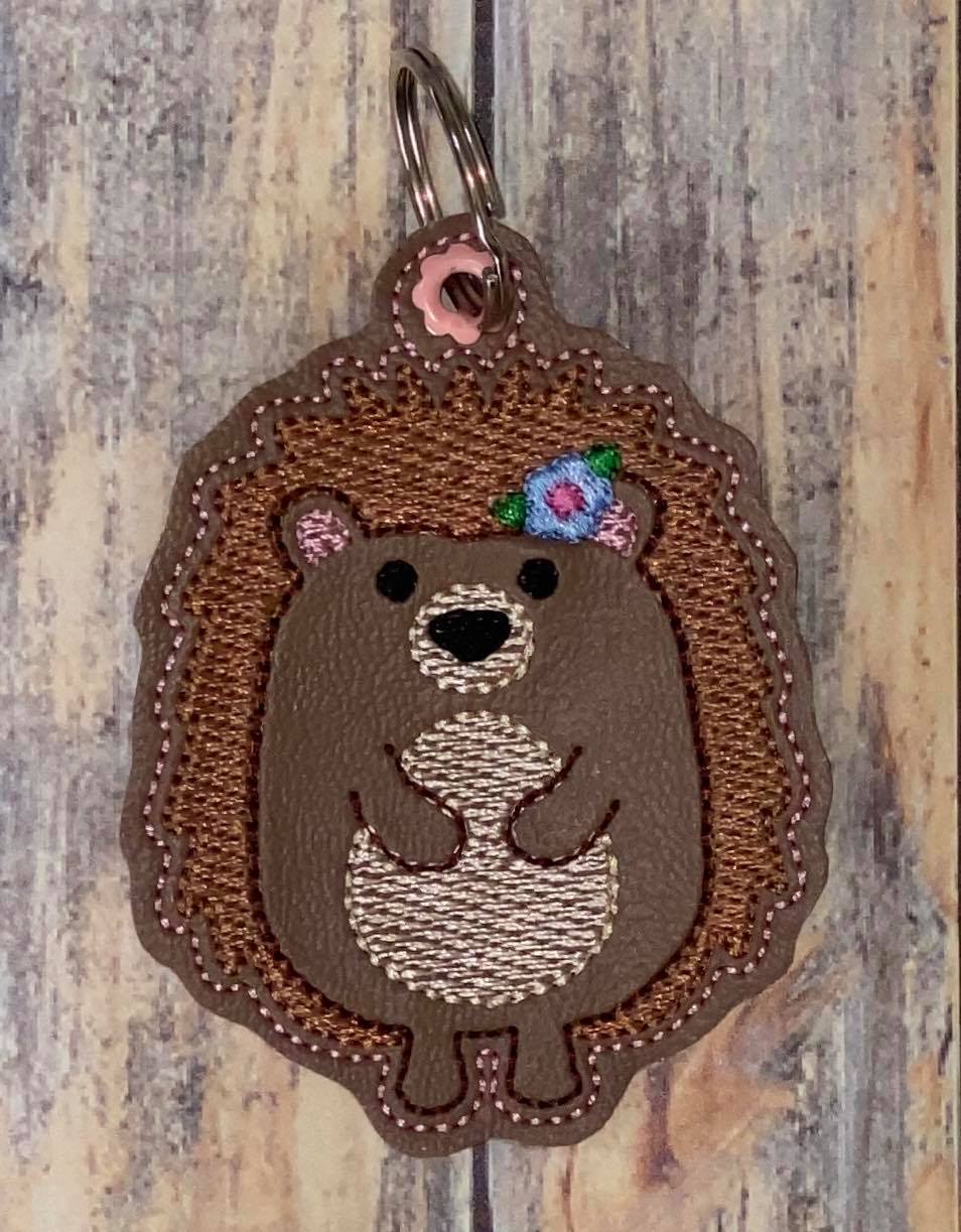Hedgehog Girl Fobs -  DIGITAL Embroidery DESIGN