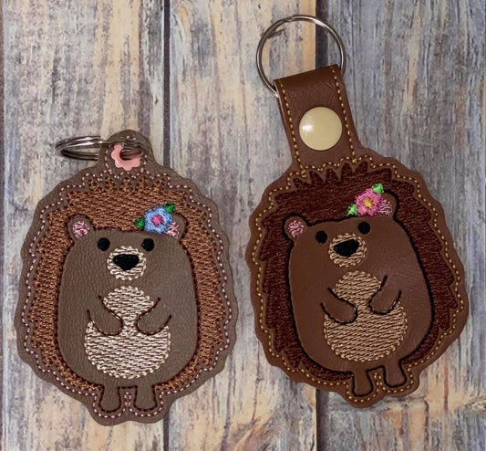 Hedgehog Girl Fobs -  DIGITAL Embroidery DESIGN
