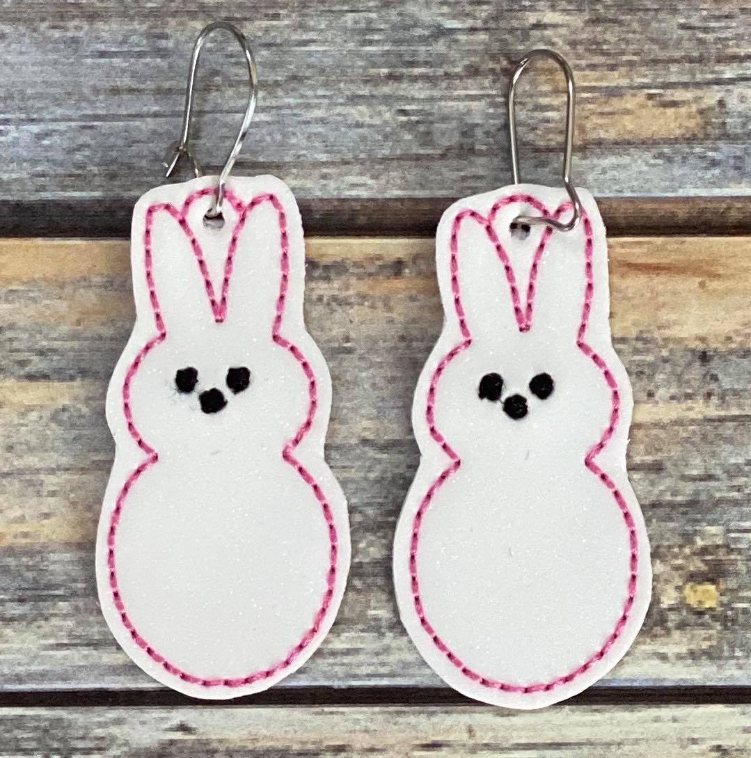 Marshmallow Easter Earrings - 3 sizes - Digital Embroidery Design