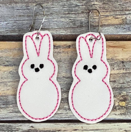 Marshmallow Easter Earrings - 3 sizes - Digital Embroidery Design