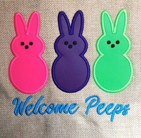 Welcome Peeps - 3 sizes - Digital Embroidery Design
