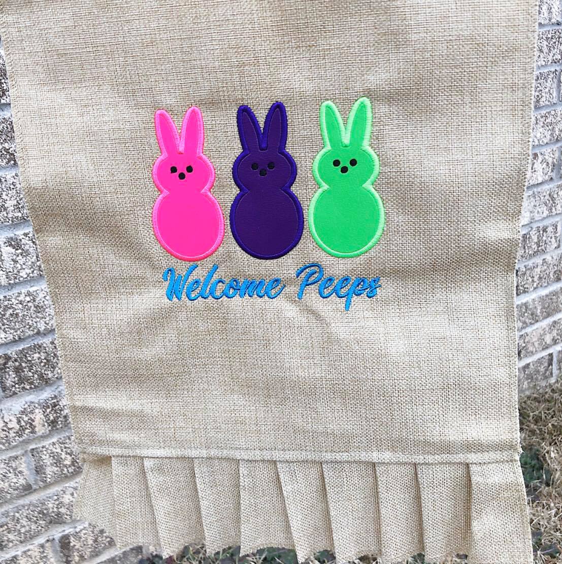 Welcome Peeps - 3 sizes - Digital Embroidery Design