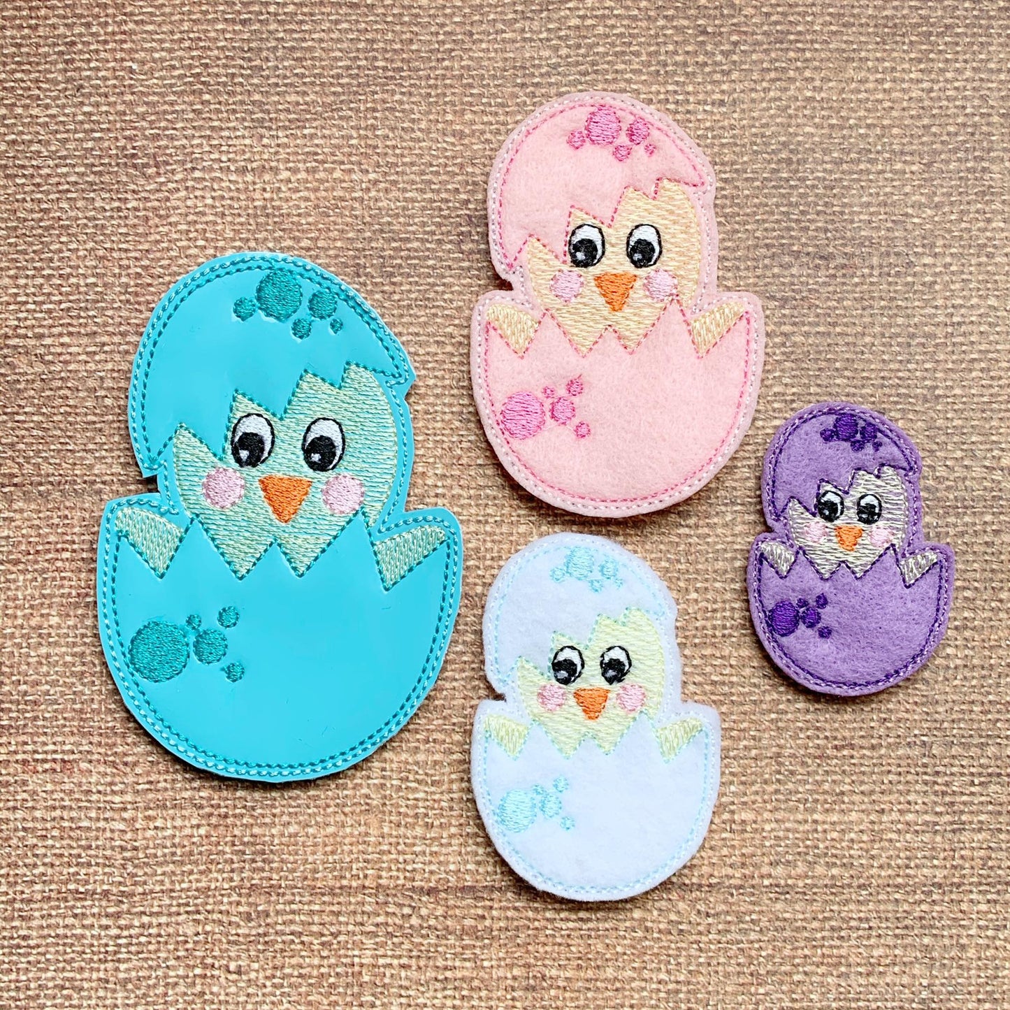 Hatched Chick Felties - 4 sizes - 4x4 and 5x7 Grouped- Digital Embroidery Design