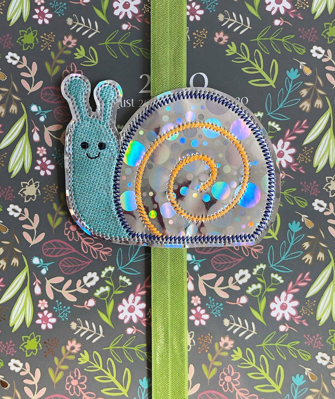 Snail Book Band - Digital Embroidery Design