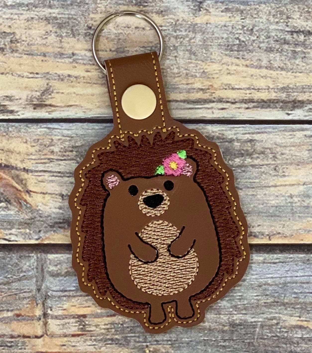 Hedgehog Girl Fobs -  DIGITAL Embroidery DESIGN