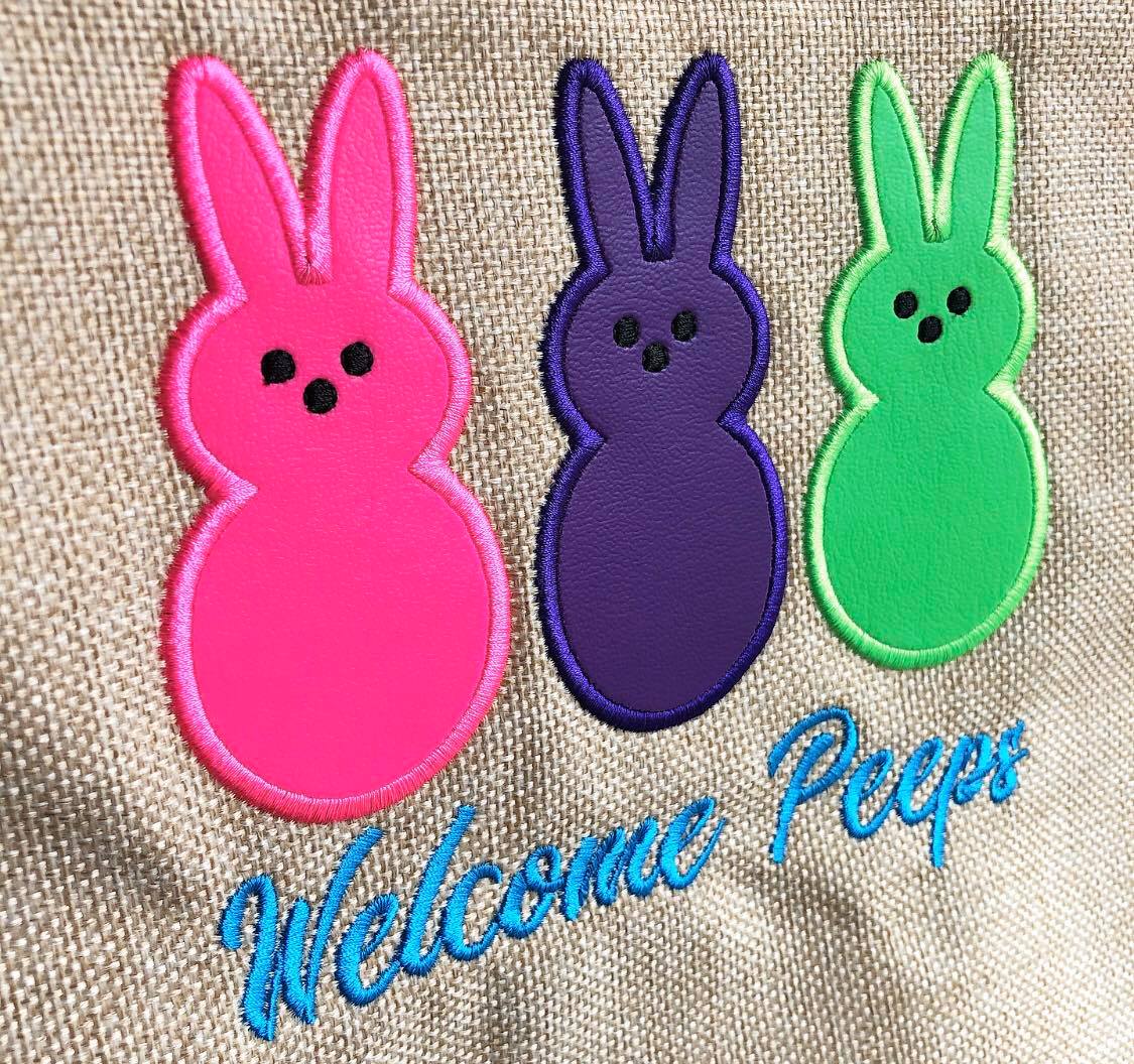 Welcome Peeps - 3 sizes - Digital Embroidery Design
