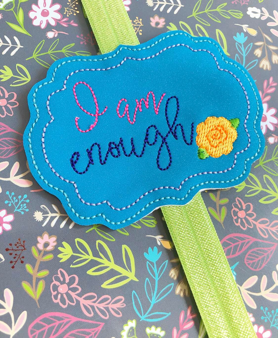 I am Enough Book Band - Digital Embroidery Design