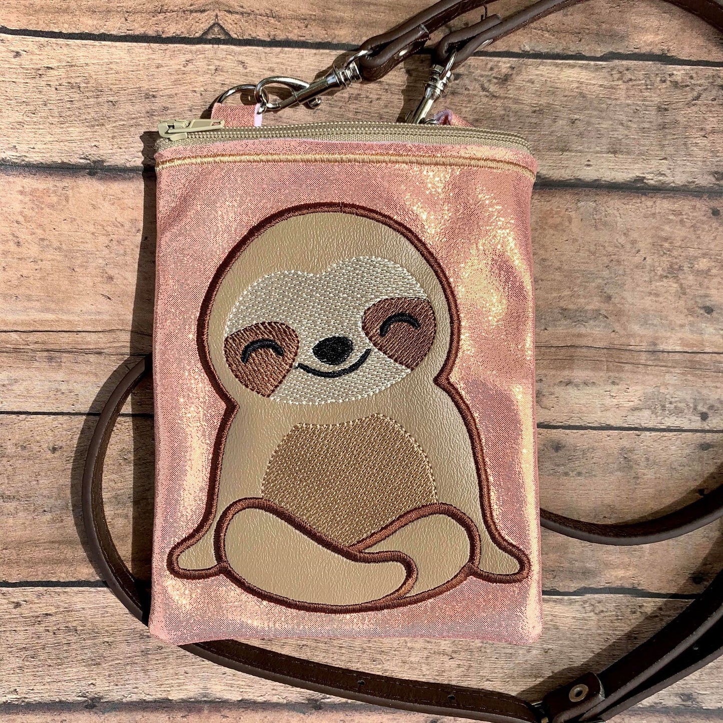 Sloth Zipper Bag - 3 sizes - Digital Embroidery Design