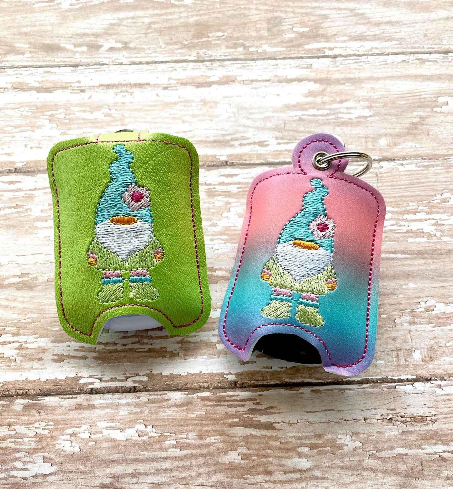 Spring Gnome Sanitizer Holders - DIGITAL Embroidery DESIGN
