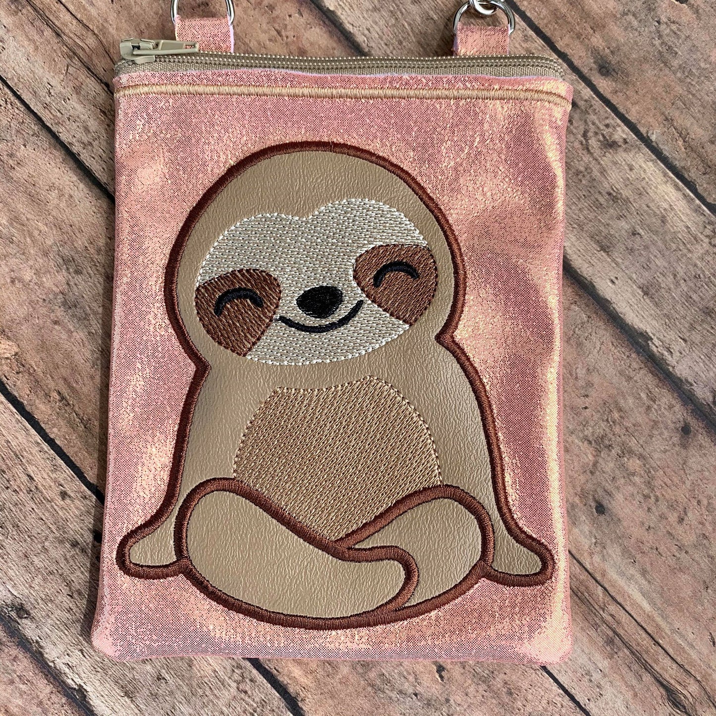 Sloth Zipper Bag - 3 sizes - Digital Embroidery Design