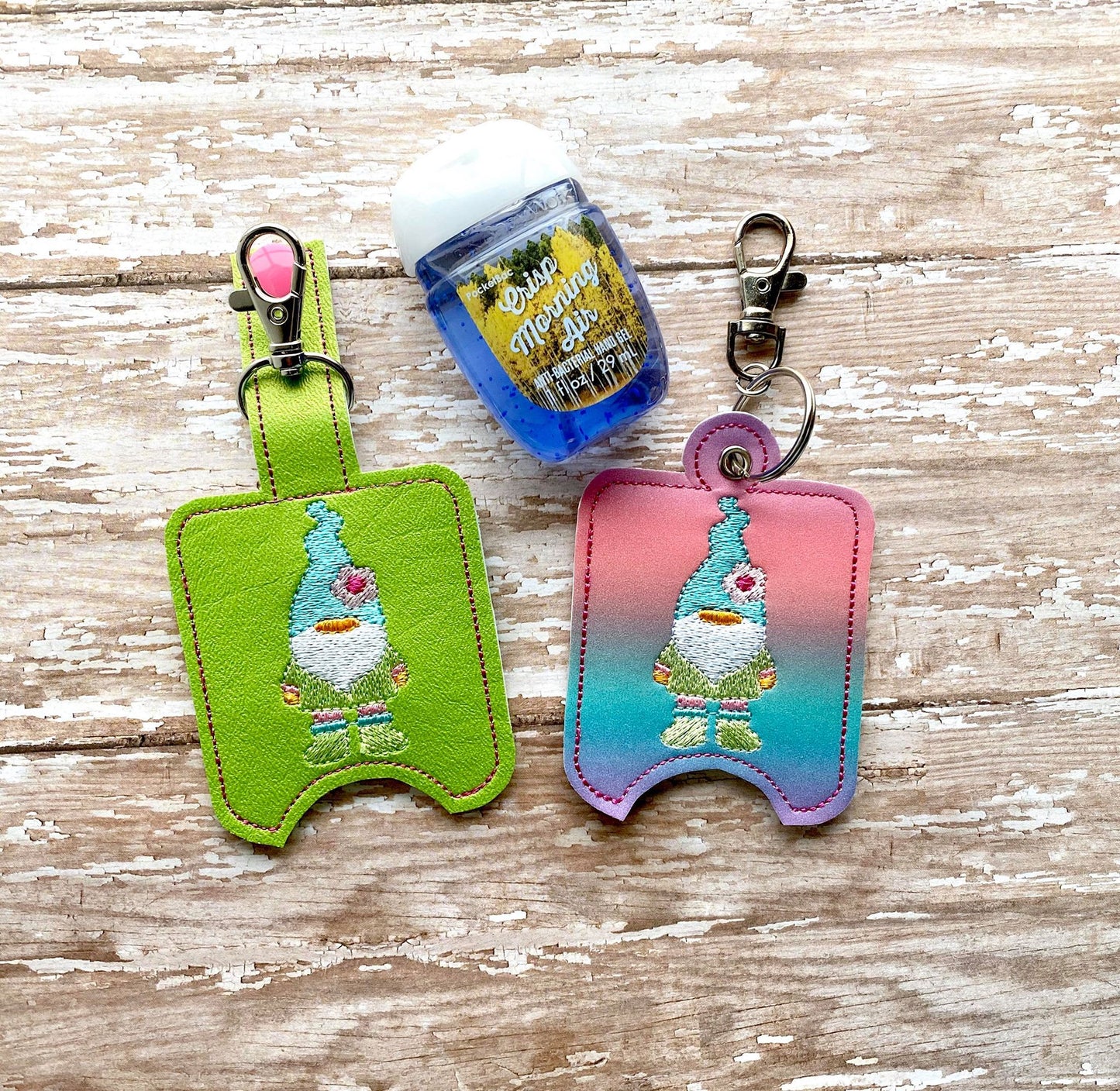 Spring Gnome Sanitizer Holders - DIGITAL Embroidery DESIGN