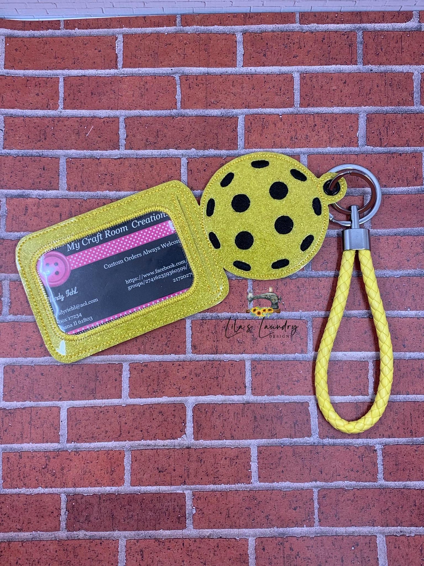 Pickleball ID holder - 5x7 only - Digital Embroidery Design