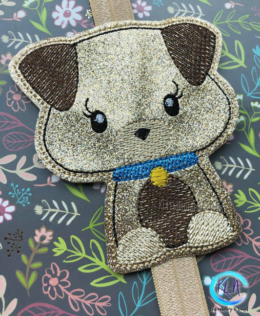 Cute Puppy Book Band - Digital Embroidery Design