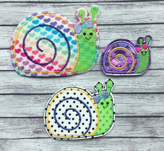 Snail Girl Felties - 3 sizes - Digital Embroidery Design