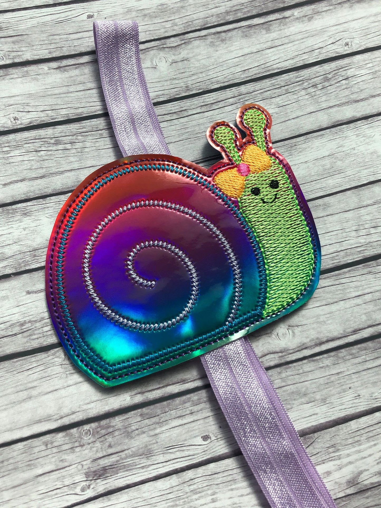Snail Girl Book Band - Digital Embroidery Design