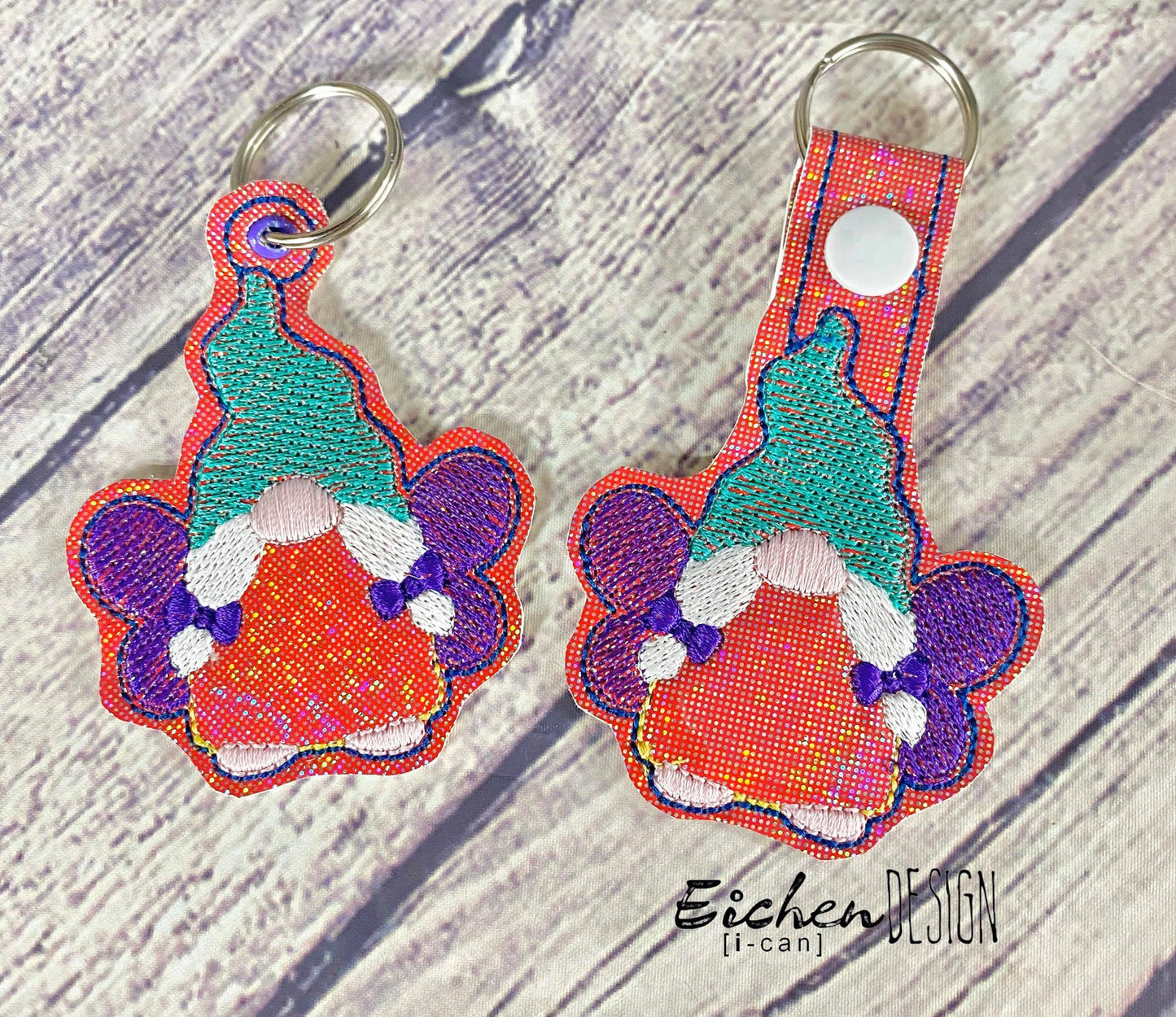 Fairy Gnome Fobs -  DIGITAL Embroidery DESIGN